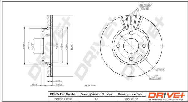 Brake Disc Dr!ve+ DP1010.11.0698