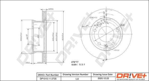 Brake Disc Dr!ve+ DP1010.11.0735