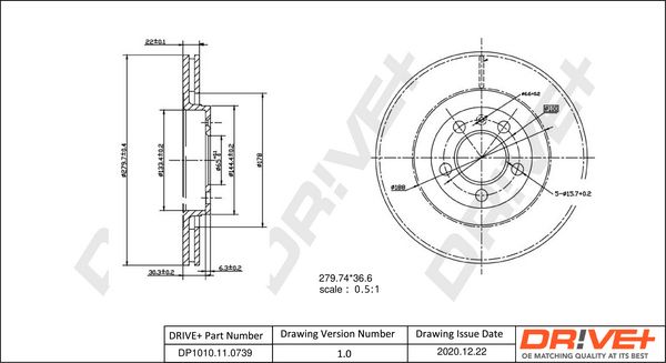 Brake Disc Dr!ve+ DP1010.11.0739