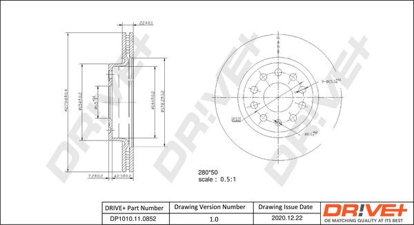 Brake Disc Dr!ve+ DP1010.11.0852