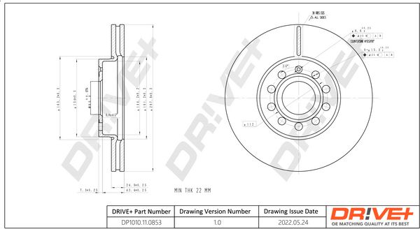 Brake Disc Dr!ve+ DP1010.11.0853