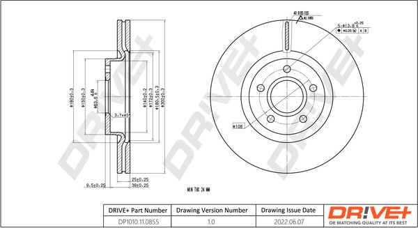 Brake Disc Dr!ve+ DP1010.11.0855