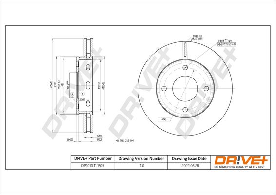 Brake Disc Dr!ve+ DP1010.11.1205