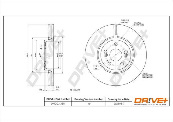 Гальмівний диск Dr!ve+ DP1010.11.1211