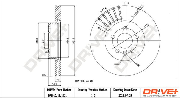 Brake Disc Dr!ve+ DP1010.11.1221