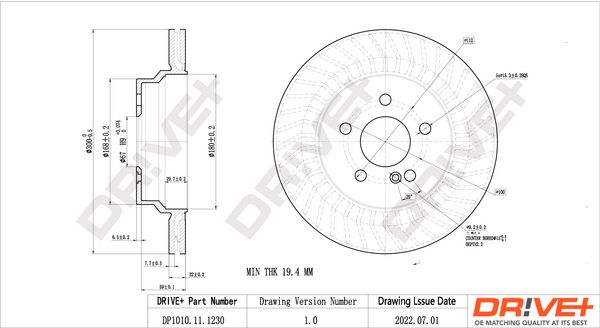 Brake Disc Dr!ve+ DP1010.11.1230