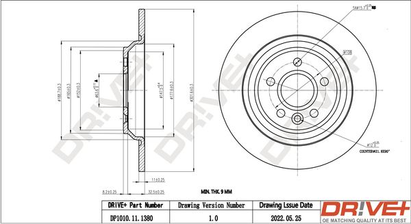 Brake Disc Dr!ve+ DP1010.11.1380