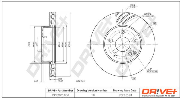 Brake Disc Dr!ve+ DP1010.11.1454