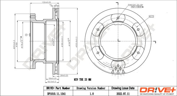 Brake Disc Dr!ve+ DP1010.11.1541