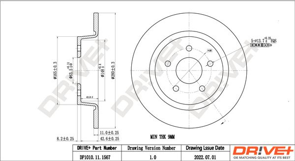 Brake Disc Dr!ve+ DP1010.11.1567