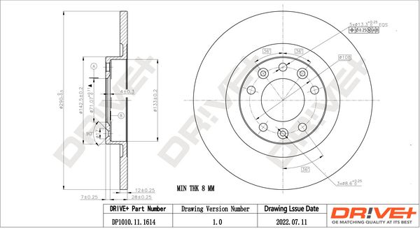 Brake Disc Dr!ve+ DP1010.11.1614