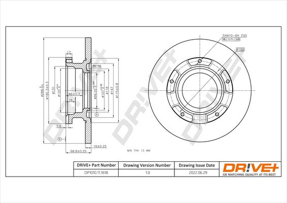 Brake Disc Dr!ve+ DP1010.11.1618