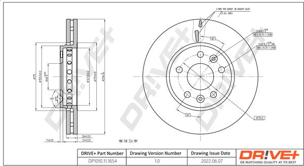 Brake Disc Dr!ve+ DP1010.11.1654