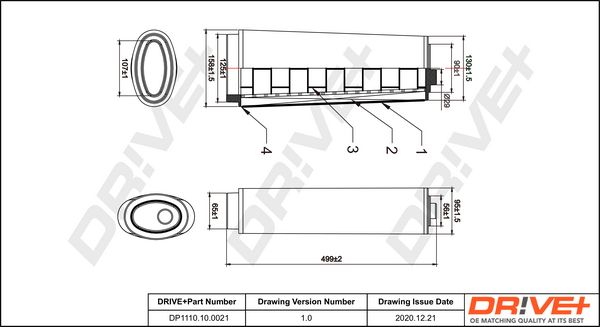 Oro filtras Dr!ve+ DP1110.10.0021