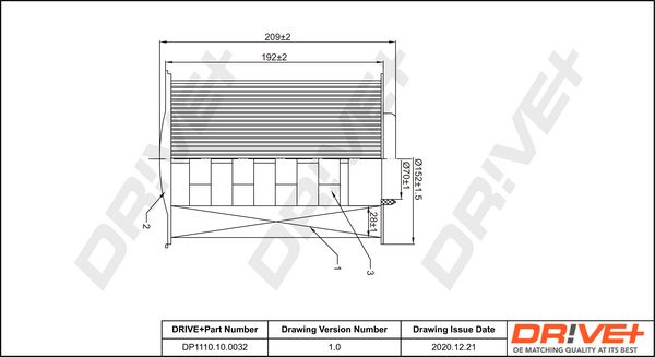 Air Filter Dr!ve+ DP1110.10.0032