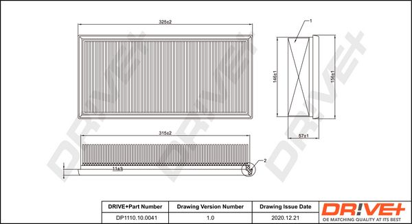 Air Filter Dr!ve+ DP1110.10.0041