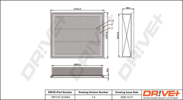 Oro filtras Dr!ve+ DP1110.10.0043