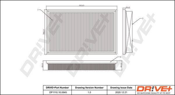 Oro filtras Dr!ve+ DP1110.10.0072