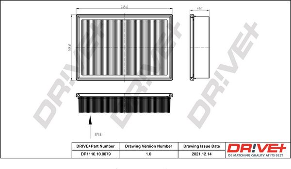 Oro filtras Dr!ve+ DP1110.10.0079