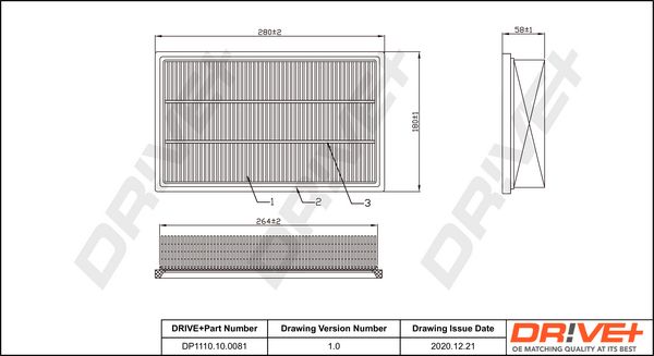 Air Filter Dr!ve+ DP1110.10.0081