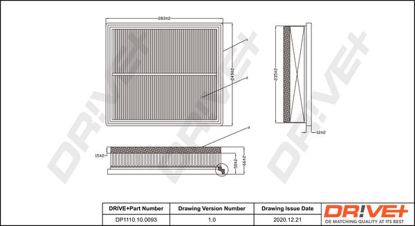 Oro filtras Dr!ve+ DP1110.10.0093