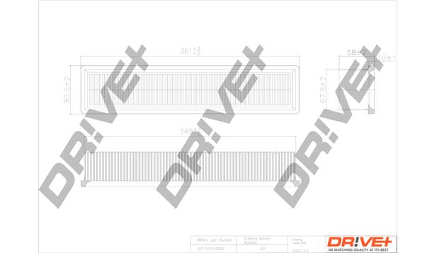 Повітряний фільтр Dr!ve+ DP1110.10.0097