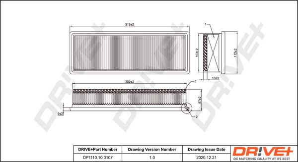 Air Filter Dr!ve+ DP1110.10.0107