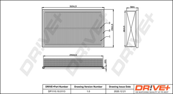 Oro filtras Dr!ve+ DP1110.10.0113