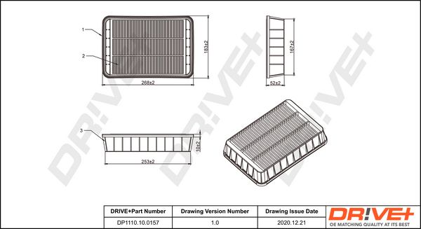 Oro filtras Dr!ve+ DP1110.10.0157