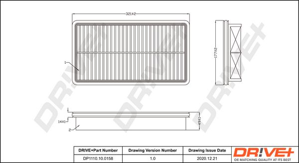 Air Filter Dr!ve+ DP1110.10.0158