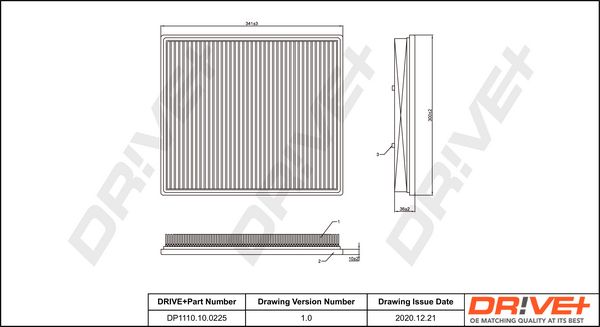 Oro filtras Dr!ve+ DP1110.10.0225