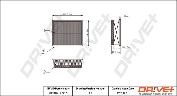 Oro filtras Dr!ve+ DP1110.10.0227