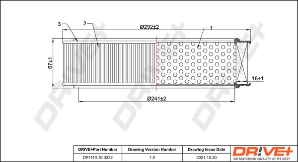 Oro filtras Dr!ve+ DP1110.10.0232