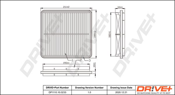 Oro filtras Dr!ve+ DP1110.10.0233