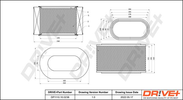 Air Filter Dr!ve+ DP1110.10.0238