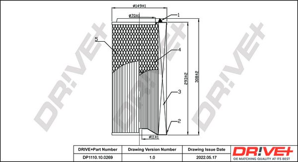 Oro filtras Dr!ve+ DP1110.10.0269