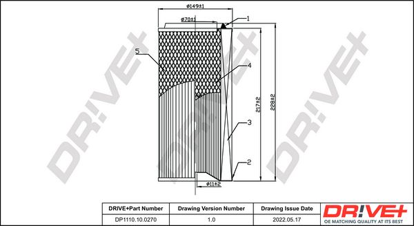 Oro filtras Dr!ve+ DP1110.10.0270