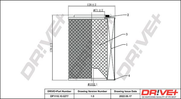 Air Filter Dr!ve+ DP1110.10.0277