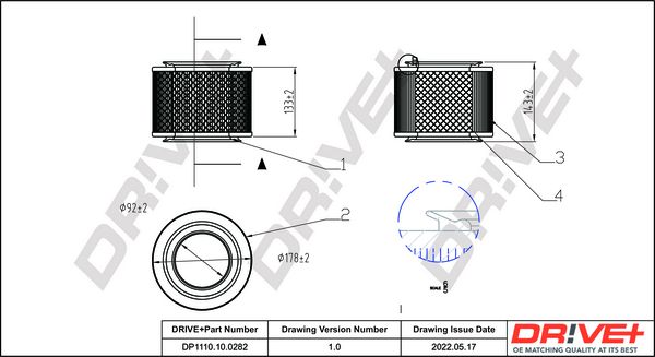 Air Filter Dr!ve+ DP1110.10.0282