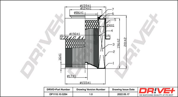 Air Filter Dr!ve+ DP1110.10.0284