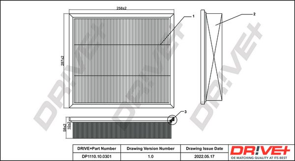 Oro filtras Dr!ve+ DP1110.10.0301