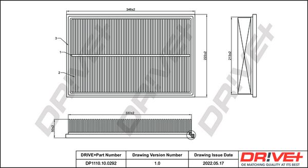 Oro filtras Dr!ve+ DP1110.10.0302