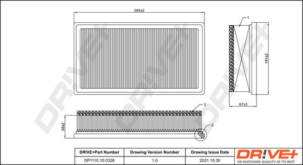 Oro filtras Dr!ve+ DP1110.10.0326