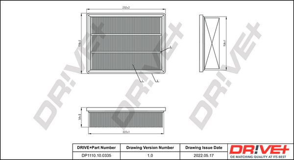 Oro filtras Dr!ve+ DP1110.10.0335