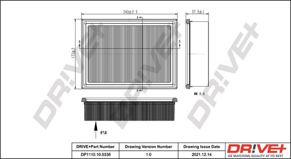 Oro filtras Dr!ve+ DP1110.10.0336