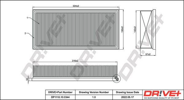 Oro filtras Dr!ve+ DP1110.10.0344