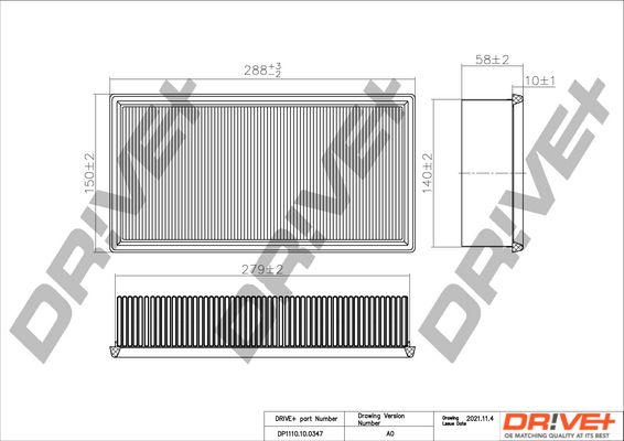 Повітряний фільтр Dr!ve+ DP1110.10.0347