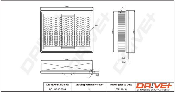 Air Filter Dr!ve+ DP1110.10.0354