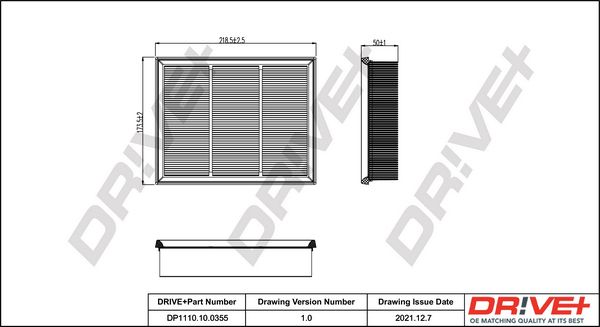 Air Filter Dr!ve+ DP1110.10.0355