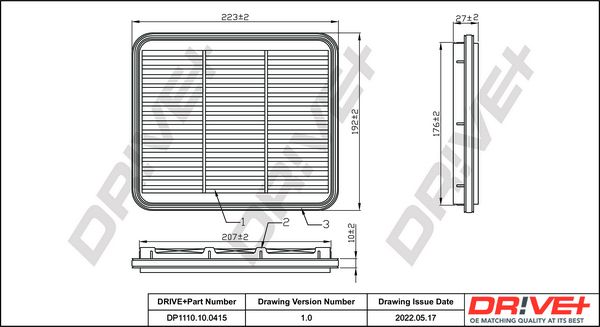 Air Filter Dr!ve+ DP1110.10.0415